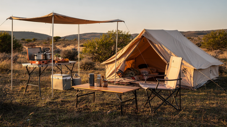 Cómo montar un campamento cómodo: refugio, cocina y organización
